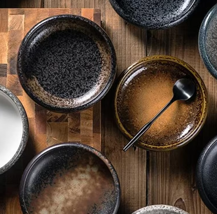 Retro ceramic plates