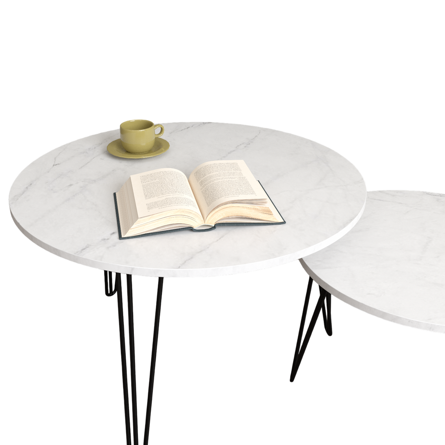Round Nesting Coffee Table Set