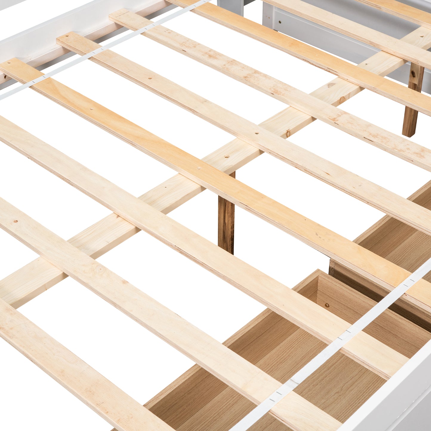 Full Bed with L-shaped Bookcases