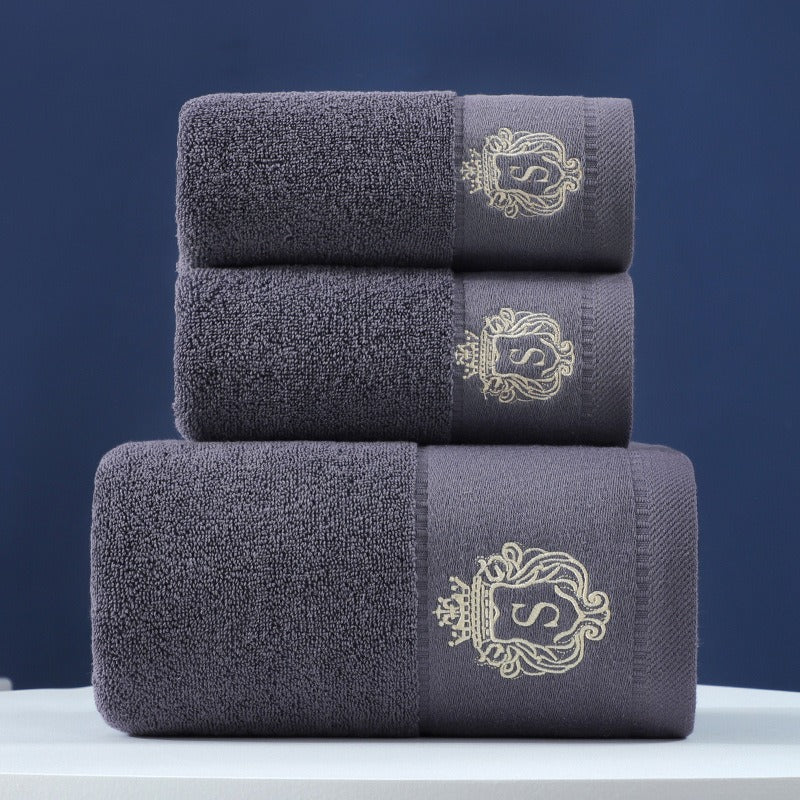 Towel Set Of Pure Cotton Three-Piece