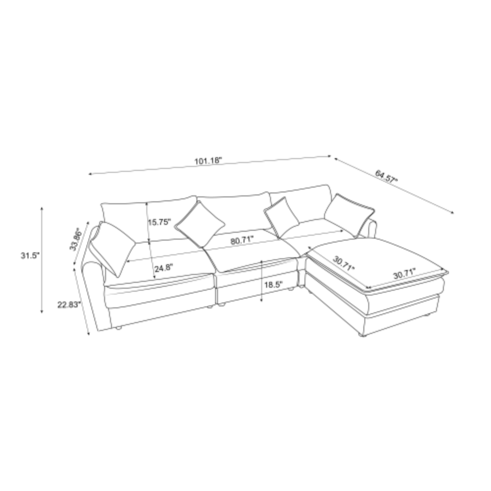 Modern L-Shaped Sofa