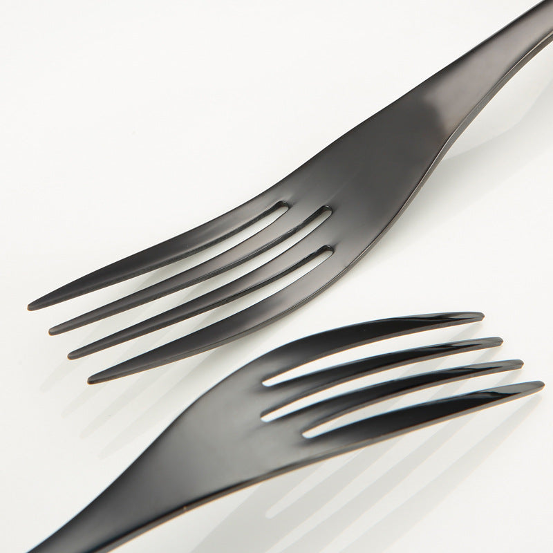 Black Stainless Steel Cutlery Set