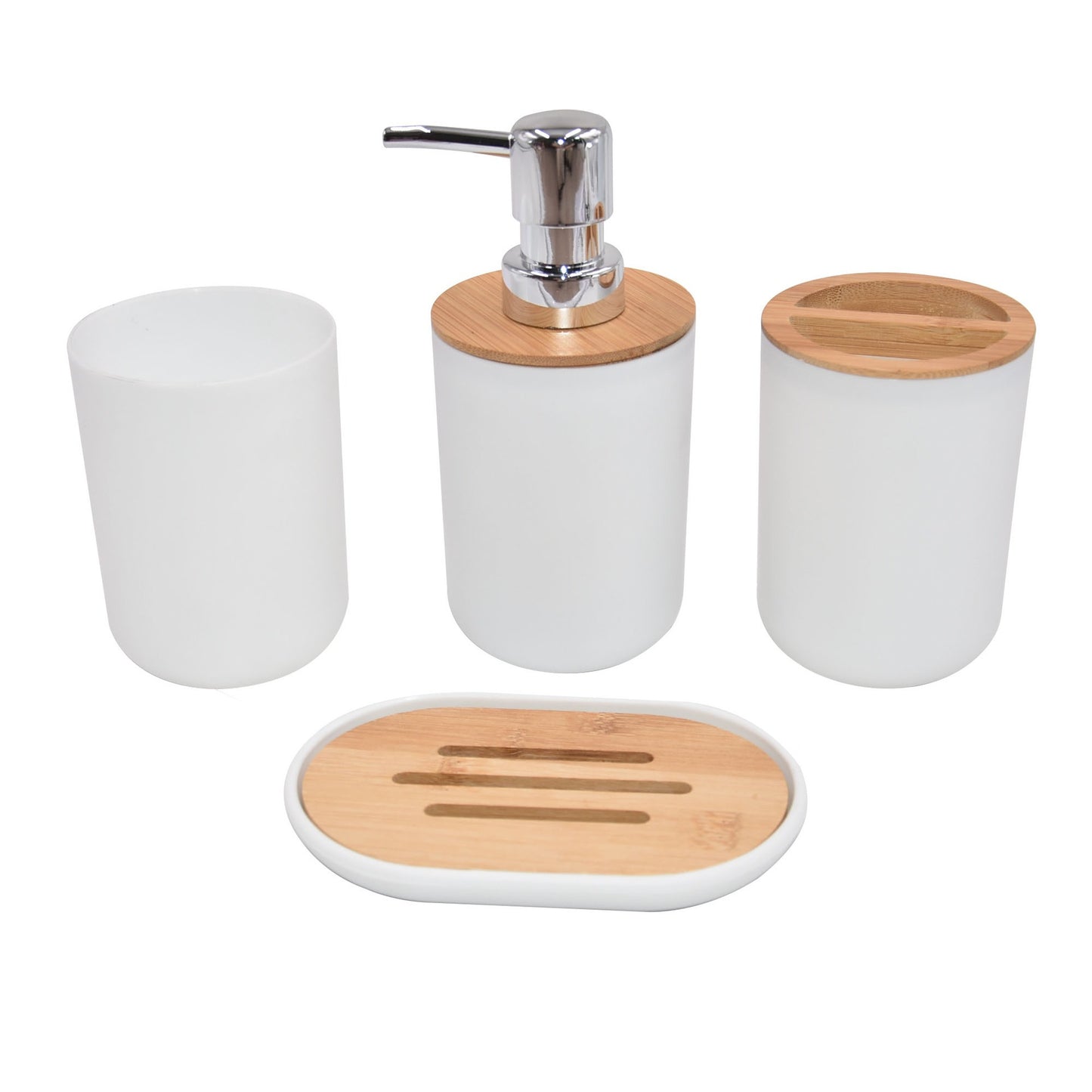 Bamboo and Wood Bathroom Set