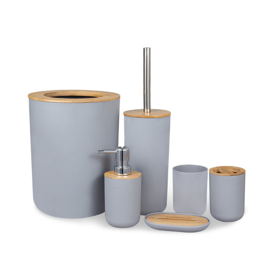 Bamboo and Wood Bathroom Set