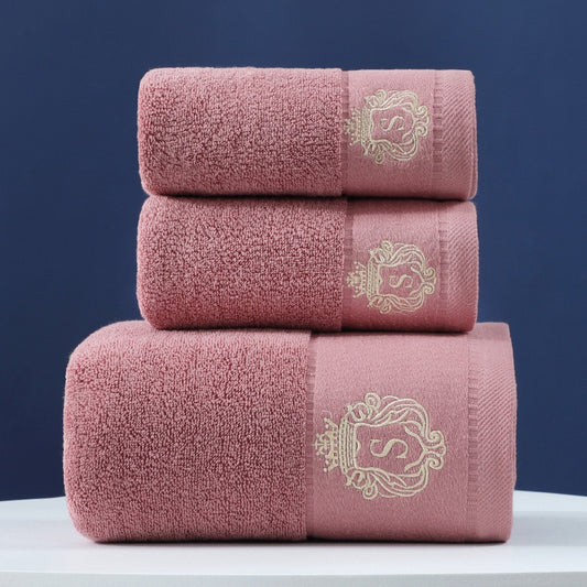 Towel Set Of Pure Cotton Three-Piece